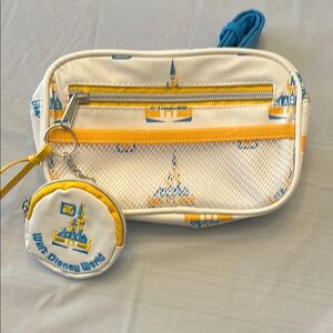 Disney World White and Yellow Crossbody Bag